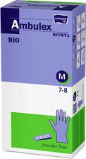 Zdjęcie Ambulex Rękawiczki Jednorazowe Nitrylowe Fioletowe Nitryl 100szt. M - Łapy