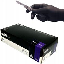 Zdjęcie Zarys Rękawiczki Nitrylowe Bezpudrowe Diagnostyczne Easycare Czarne R.Xl 100szt. - Buk