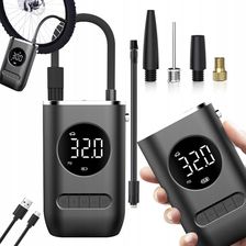 Zdjęcie POMPKA AKUMULATOROWA DO ROWERU SAMOCHODU KOMPRESOR ELEKTRYCZNY 10 BAR LCD - Siechnice