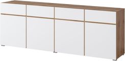 Zdjęcie Helvetia Komoda Cross 25 4D4S Dąb Wotan / Biały 225Cm - Dobre Miasto
