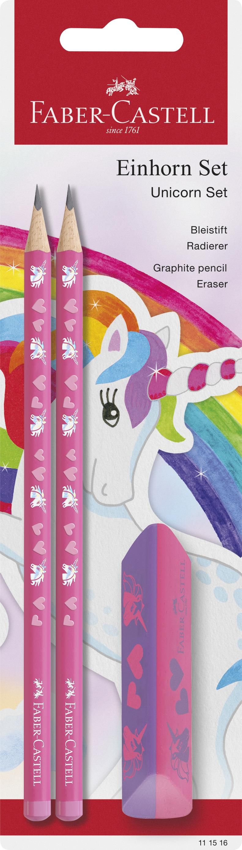 Zdjęcie Faber-Castell Zestaw Szkolny Jednorożec 2 X Ołówek + Gumka Blister - Mieroszów