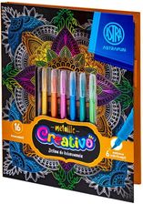 Zdjęcie Zestaw Do Kolorowania Mandala Metallic 16 Kolorowanek I 6 Markerów Creativo Astra - Bydgoszcz