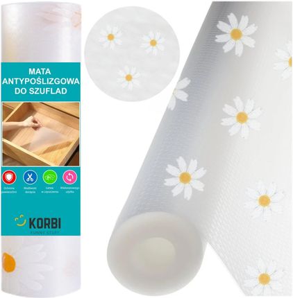 MATA ANTYPOŚLIZGOWA OCHRONNA DO SZUFLAD SZAFEK GARDEROBY 500x60 STOKROTKI