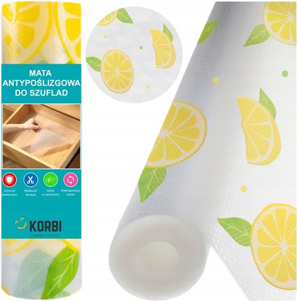 MATA ANTYPOŚLIZGOWA OCHRONNA DO SZUFLAD SZAFEK GARDEROBY 300x60 CYTRYNY