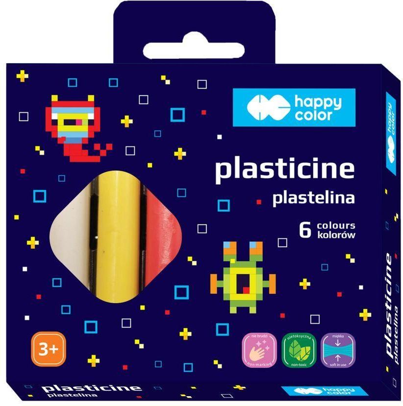 Zdjęcie Happy Color Plastelina Okrągła Pixi Planet 6 Kolorów - Ostroróg