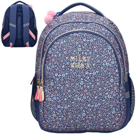 Vadobag Plecak Szkolny Dwukomorowy W Kwiatki Milky Kiss Floral Fame