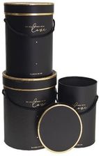 Zdjęcie Rozette Pudełko Flower Box 3szt. Czarny - Bochnia