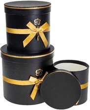 Zdjęcie Rozette Pudełko Flower Box Z Kokardą 3szt. Czarny - Bochnia