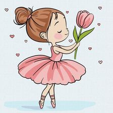 Zdjęcie Ideyka Malowanie Po Numerach Wiosenna Baletnica Kids - Wadowice