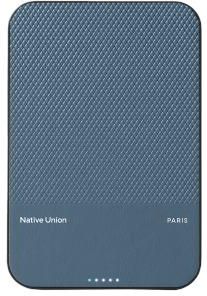 Native Union (Re)Classic Power Bank - magnetyczny powerbank 5000 mAh kompatybilny z MagSafe i Qi2, kabel USB-C - USB-C 15 cm w zestawie (navy) (PB-5KM