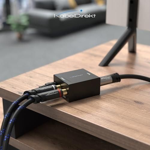 Cavo RCA Y Coassiale KabelDirekt 1m – Da 1 Maschio A 2 Maschi, Per Subwoofer, Amplificatori E Ricevitori AV, Audio Stereo Digitale E Analogico - 2