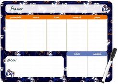 Zdjęcie Planer Suchościeralny Magnetyczny 25 X 35Cm Biurfol Z Nadrukiem Gamepad Układ Tygodniowy Poziomy Pm 02 33 - Kościan