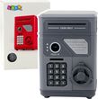 Lean Toys Elektroniczny Sejf Bankomat Skarbonka Na Pin Dla Dzieci Szary