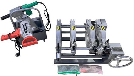 Zgrzewarka doczołowa 200-50 mm rur PP PE PVDF HDPE z manometrem ręczna HD-LG200
