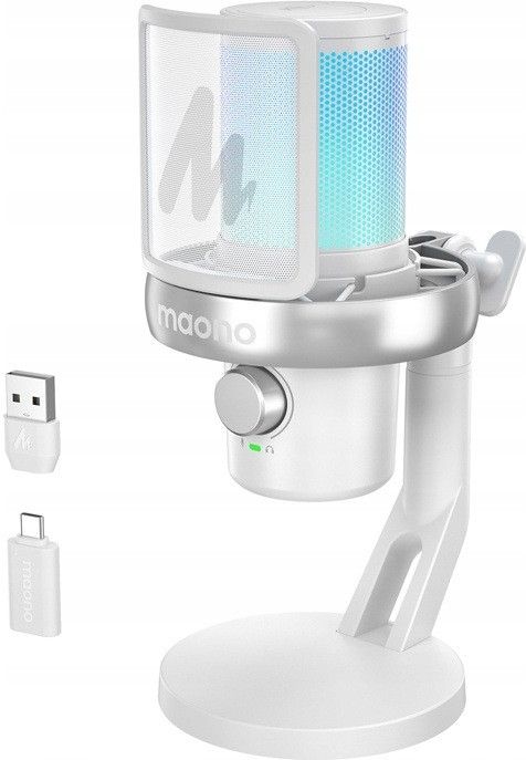 фото Микрофон для ПК/ для стриминга, подкастов Maono DM40 Pro White 1