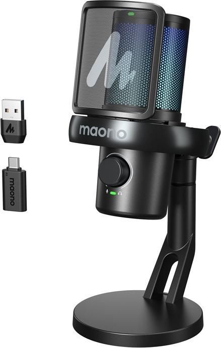 фото Микрофон Maono DM40 Pro Black — беспроводной конденсаторный микрофон для стриминга, подкастов и гейминга
