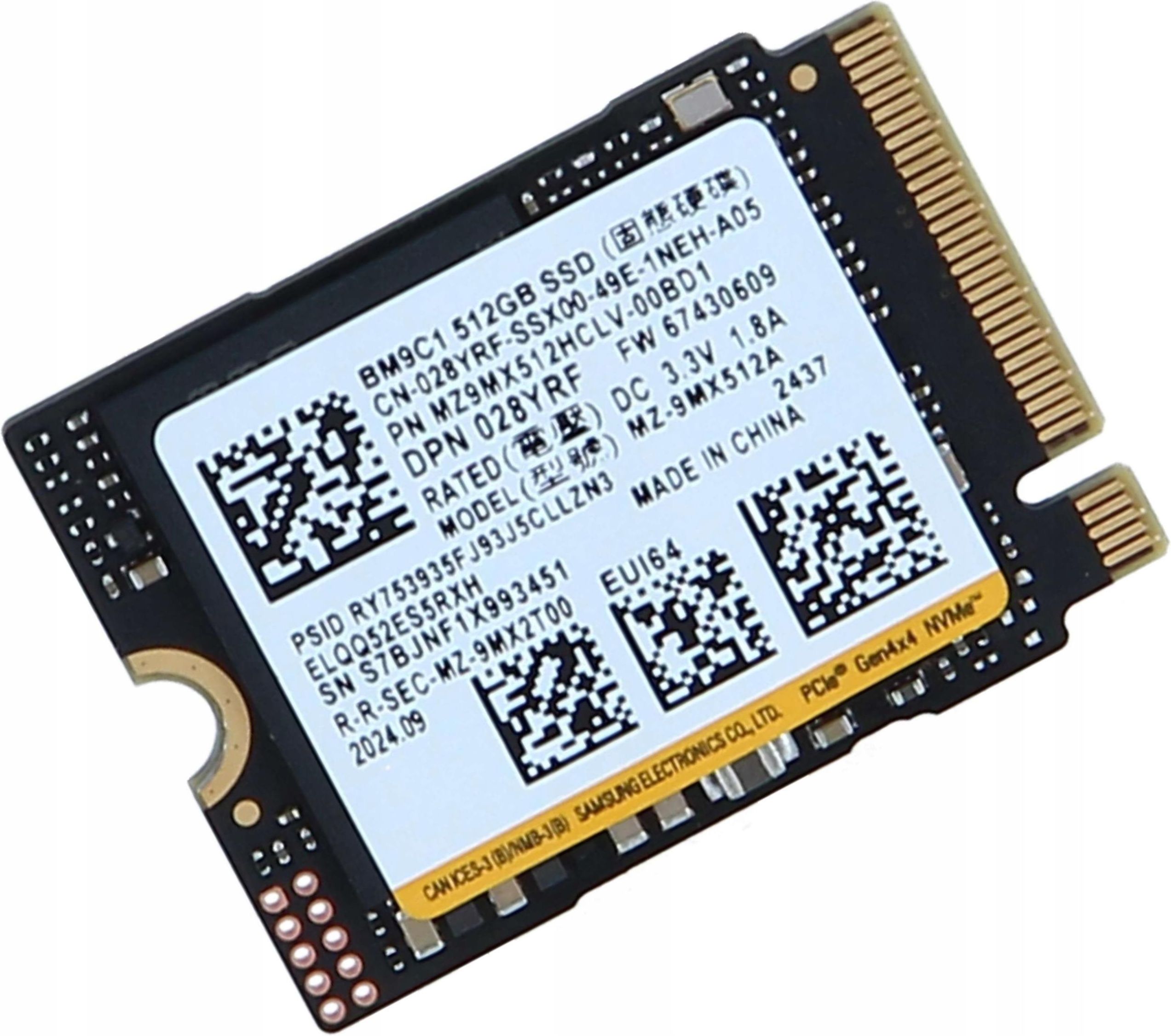 Dysk SSD Samsung Markowy Bm9C1 512Gb M.2 Nvme Pcie (BM9C12242