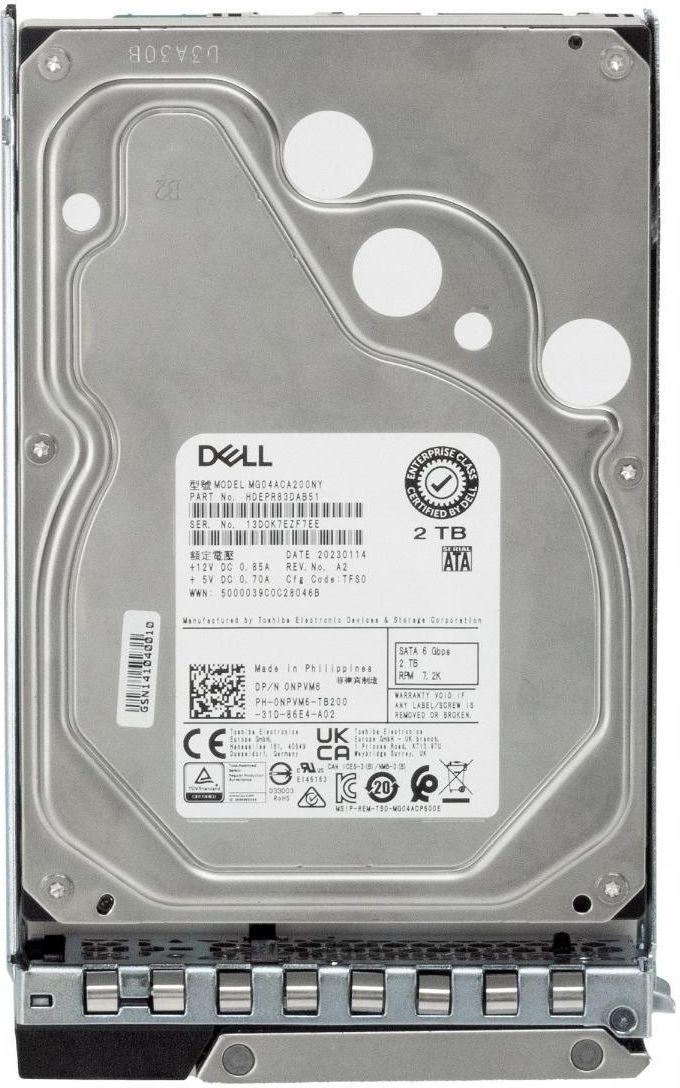 Dell 0FVX7C 2TB SAS-3 Hard Drive. It's An Open-box Server-grade Drive, 7200 RPM, 128MB Cache, 2.5-inch. Comes Sealed In An Anti-static Bag.
