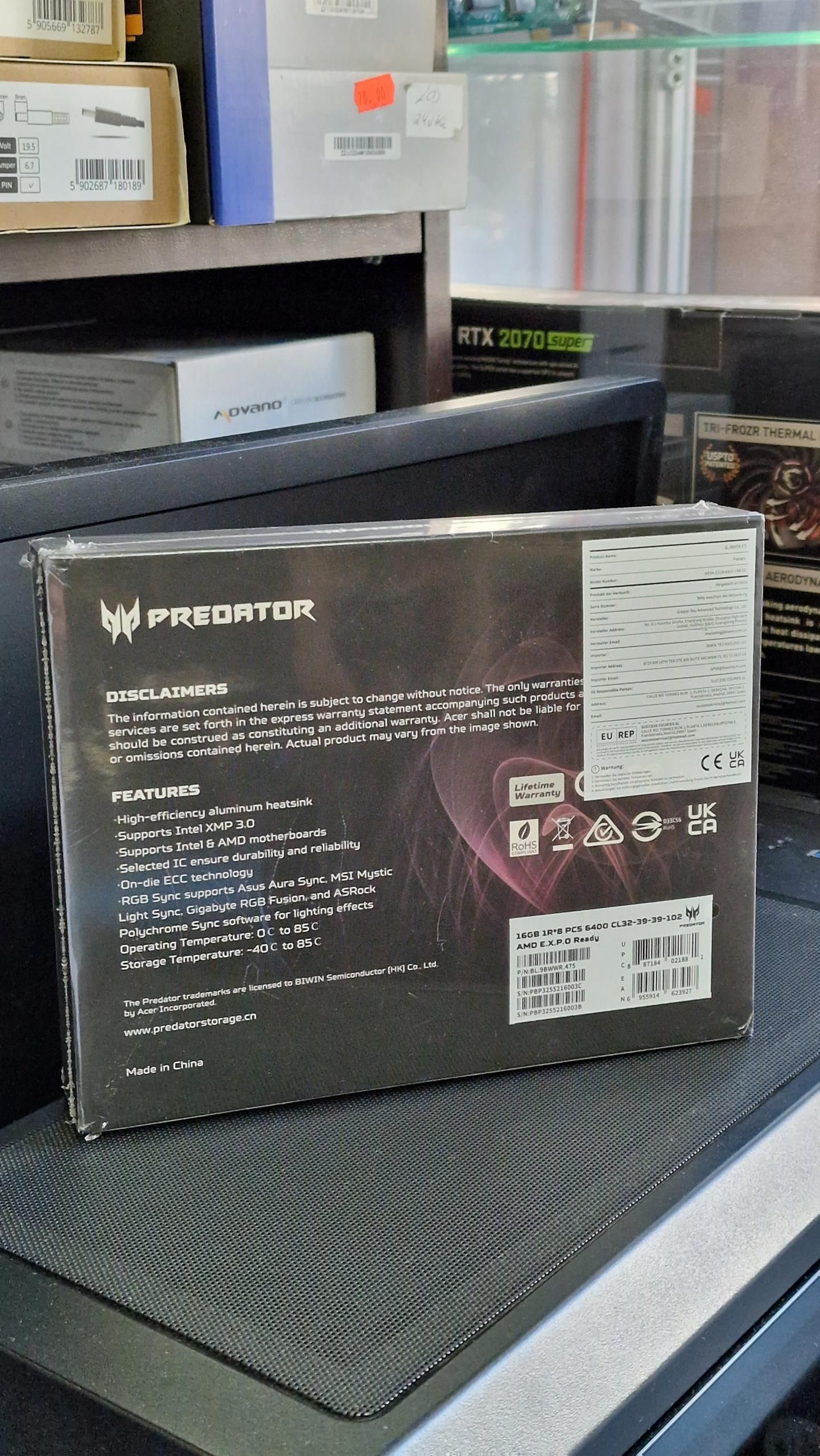 Pamięć RAM Acer Predator Hera DDR5 Rgb 32GB 6400MHz CL32 Xmp