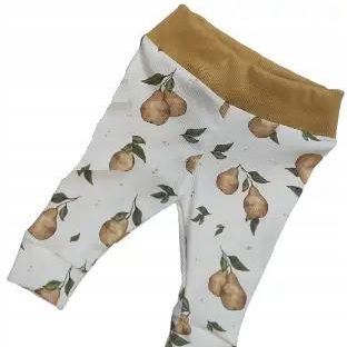 Spodnie Gruszki dzianina prążkowa rozmiar 140