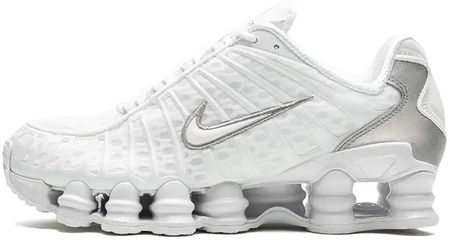 Buty sportowe męskie Nike SHOX TL Metallic Silver białe - AV3595-100