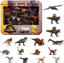 Zdjęcie Mattel Jurassic World Odrodzenie Dinozaury Minifigurki Zestaw 15 Figurek JGB53 - Kamień Pomorski