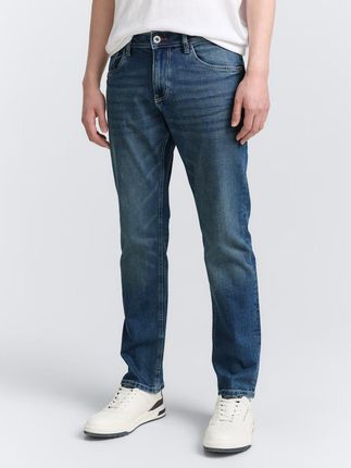 Męskie Spodnie Jeansowe Marvin Straigh Used Mid Stone Blue Denim Proste 1047981 10119