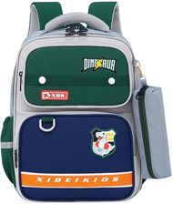 Zdjęcie Leantoys Plecak Szkolny Dinozaur Z Piórnikiem Szary 16L - Miechów