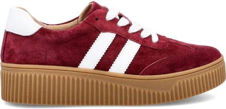 Damskie trampki ze skóry - FILIPPO DP6776/25 BORDOWE