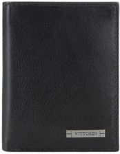 Zdjęcie WITTCHEN Męski portfel skórzany z metalowym logo pionowy czarno-granatowy - Pacanów