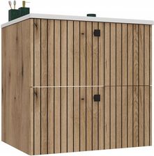 Zdjęcie Topeshop Szafka Pod Umywalkę 60 2 Szuflady Dąb Evoke Ryflowany Front (TIGO602SUMYWALKAEVOKE) - Ustka