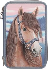 Zdjęcie Miss Melody Triple Pencil Case With 3D Effect Smoky Blue - Bisztynek