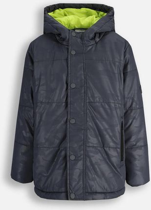 Kurtka zimowa grafitowa z polarową podszewką