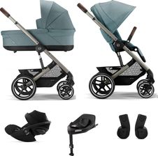 Zdjęcie Cybex Balios S Lux 2.0 Set M Zestaw 5w1 Z Fotelikiem Cloud G I-Size Bazą I Adapterami Tpe Stormy Blue Wielofunkcyjny - Trzebinia