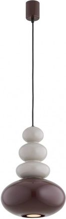 Argon Lampa Wisząca Diego Kaszmirowy Brązowy Szklany Klosz Stos Kamieni Nowoczesna Designerska Do Salonu (8820)