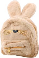 Zdjęcie Lean Plecak Dziecięcy Beżowy Futrzany Z Uszami Króliczka I Złotymi Wąsikami 3L - Maków Podhalański