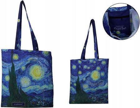 Carmani, tekstylna torba na ramię Van GOGH/Gwiaździsta Noc