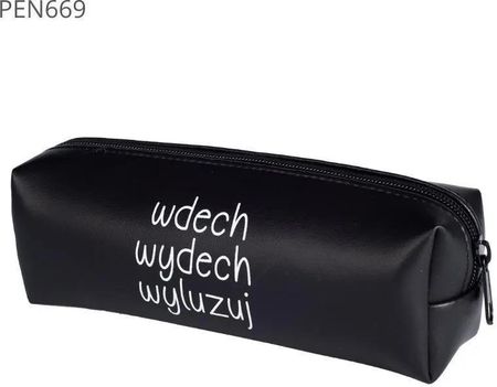 Pajacyk Piórnik Saszetka Kostka Wdech Wydech Wyluzuj Pen 669 Czarna