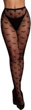 Zdjęcie Leg Avenue Heart Patterned Tights Black uniwersalne serduszka - Mikołów