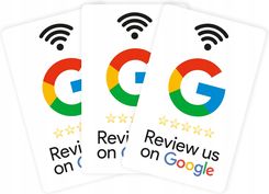 Zdjęcie Karty NFC Review us on Google – personalizowane, 5 szt., EN - Jastrowie