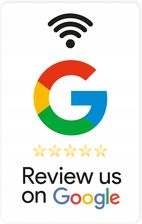 Zdjęcie Karta NFC Review us on Google – personalizowana, 1 szt., EN - Czarne