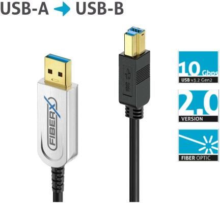 Purelink FiberX FXI645-015 kabel światłowodowy USB 3.2 (Gen 2x1) USB-A ...
