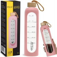 Zdjęcie 4Fizjo Butelka Szklana Na Wodę Bidon Motywacyjna Szczelna Silikonowe Etui - Gryfów Śląski