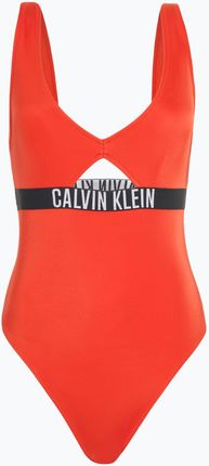 Strój kąpielowy jednoczęściowy damski Calvin Klein KW0KW02746 Intense Power One Piece Fashion Fit flaming chili