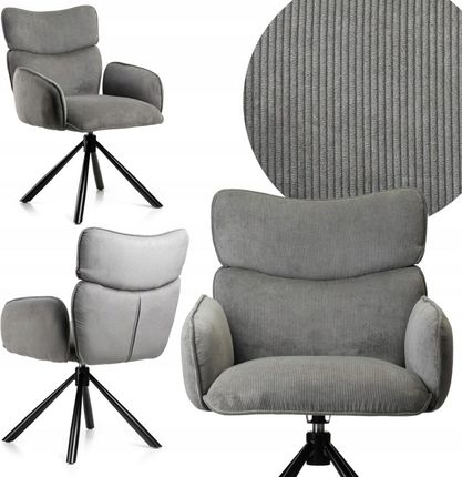 Howhomely Krzesło Tudor Grafitowe Z Auto Powrotem Sztruks Nowoczesne Skandynawskie (HH113510CHOCBL)