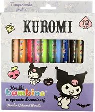 Zdjęcie Bambino Kredki Grube Ołówkowe 12szt. Kuromi Temperówka - Płock