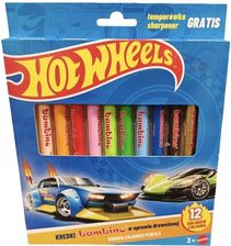 Zdjęcie St. Majewski Hot Wheels Kredki Bambino Grube 12szt. Temperówka - Dobrzyń nad Wisłą