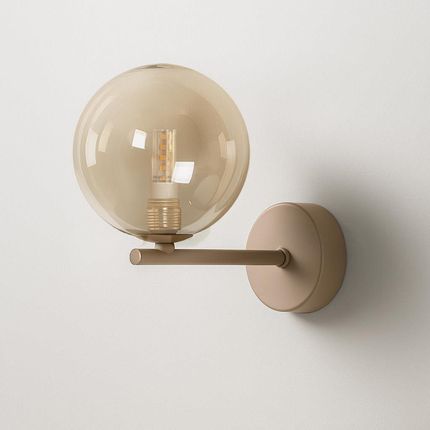 Beżowo-bursztynowa, minimalistyczna lampa ścienna K-5849 z serii LEMO
