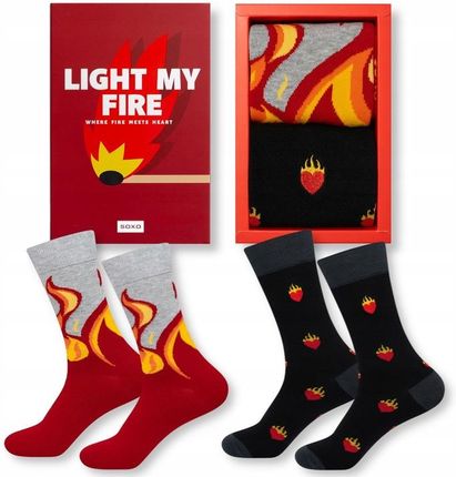 Śmieszne SKARPETKI ZAPAŁKI SOXO prezent na WALENTYNKI dla chłopaka r. 40-45