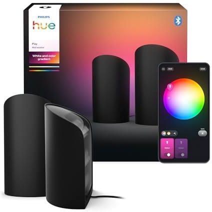 Philips Hue Inteligentna Lampa Play Czarna, Białe I Kolorowe Światło Z Technologią Colorcast, Kompatybilna Bluetooth, Sterowanie Głosowe Alexa